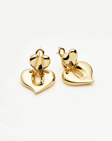Molten Heart Statement Earrings | 18ct Gold Plated Earrings Missoma 