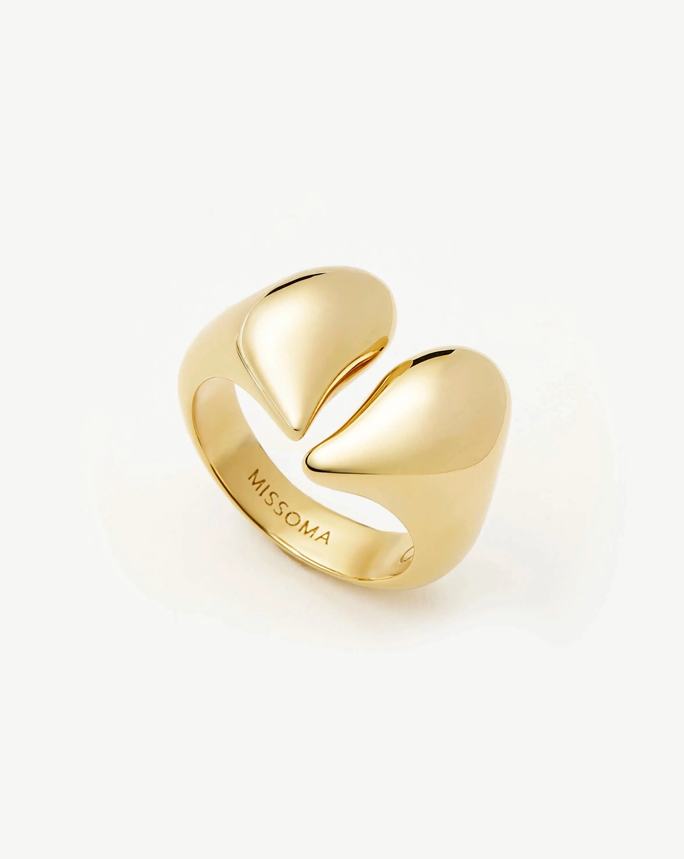 Molten Heartbreaker Statement Ring | 18ct Gold Plated Ring Missoma 