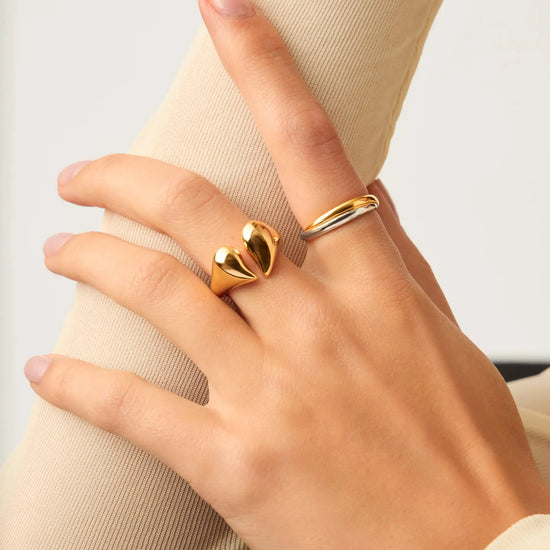 Molten Heartbreaker Statement Ring | 18ct Gold Plated Ring Missoma 