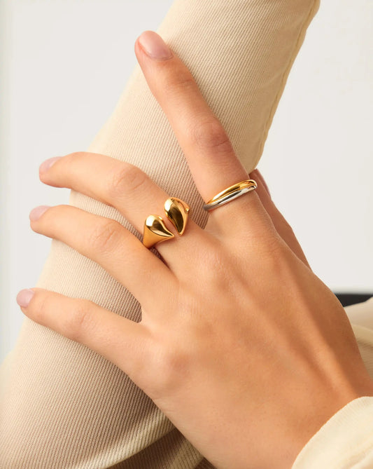 Molten Heartbreaker Statement Ring | 18ct Gold Plated Ring Missoma 