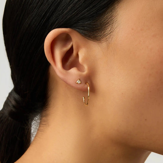 Molten Hoop & Prism Stud Earrings Set | 18ct Gold Vermeil/Cubic Zirconia Earrings Missoma 