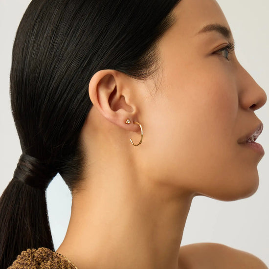 Molten Hoop & Prism Stud Earrings Set | 18ct Gold Vermeil/Cubic Zirconia Earrings Missoma 