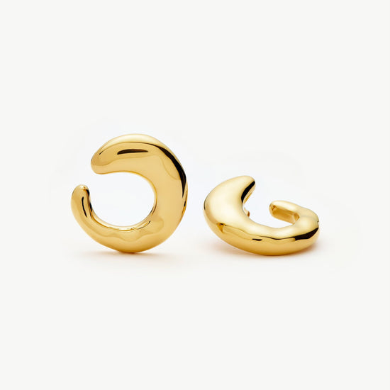 Molten Large Open Stud Earrings | 18ct Gold Plated Earrings Missoma 
