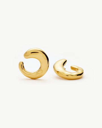 Molten Large Open Stud Earrings | 18ct Gold Plated Earrings Missoma 