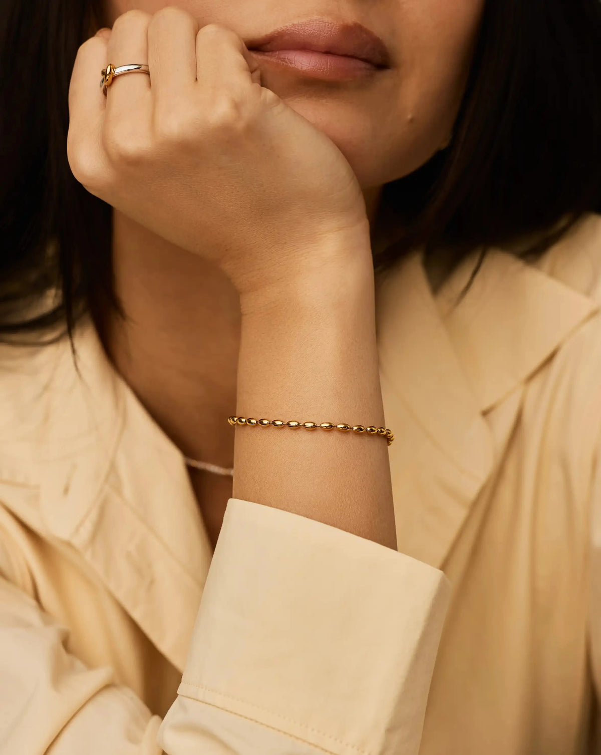 Molten Olive Chain Bracelet | 18ct Gold Plated Bracelets Missoma 
