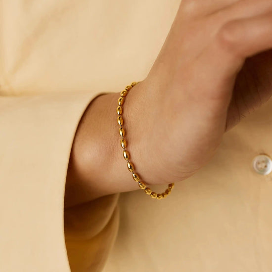 Molten Olive Chain Bracelet | 18ct Gold Plated Bracelets Missoma 