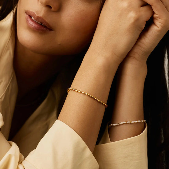 Molten Olive Chain Bracelet | 18ct Gold Plated Bracelets Missoma 