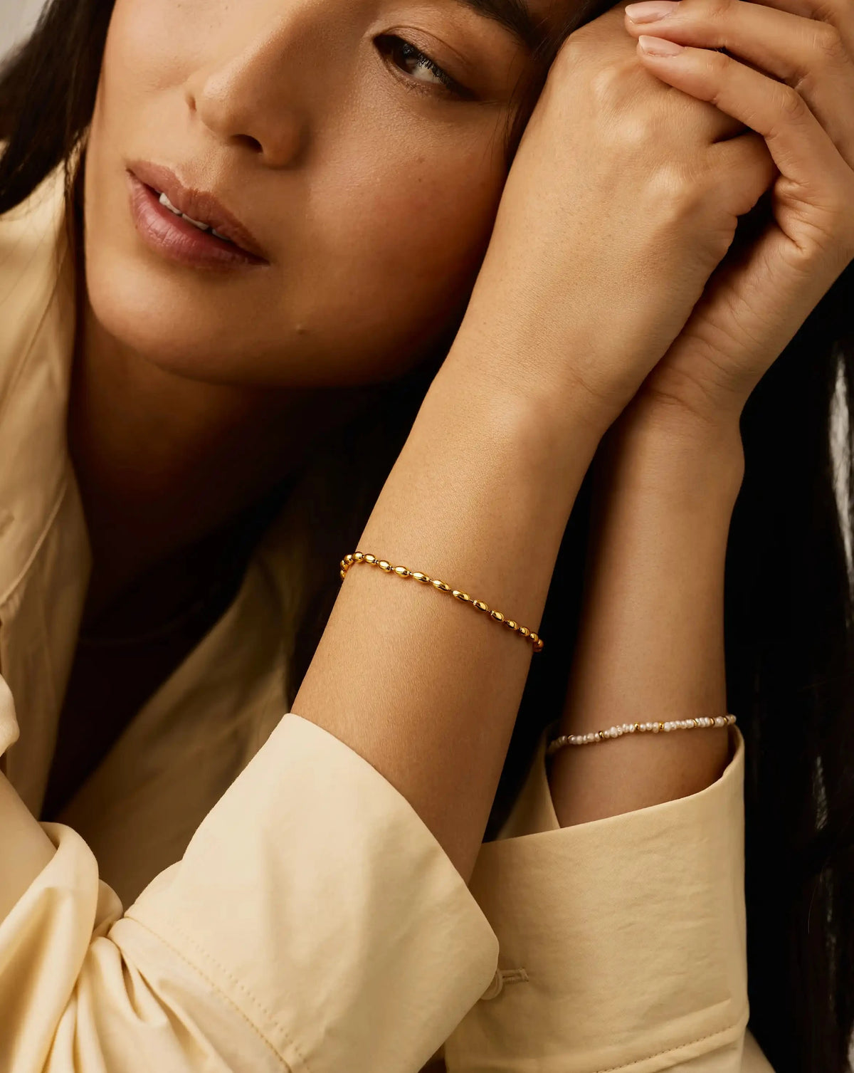 Molten Olive Chain Bracelet | 18ct Gold Plated Bracelets Missoma 