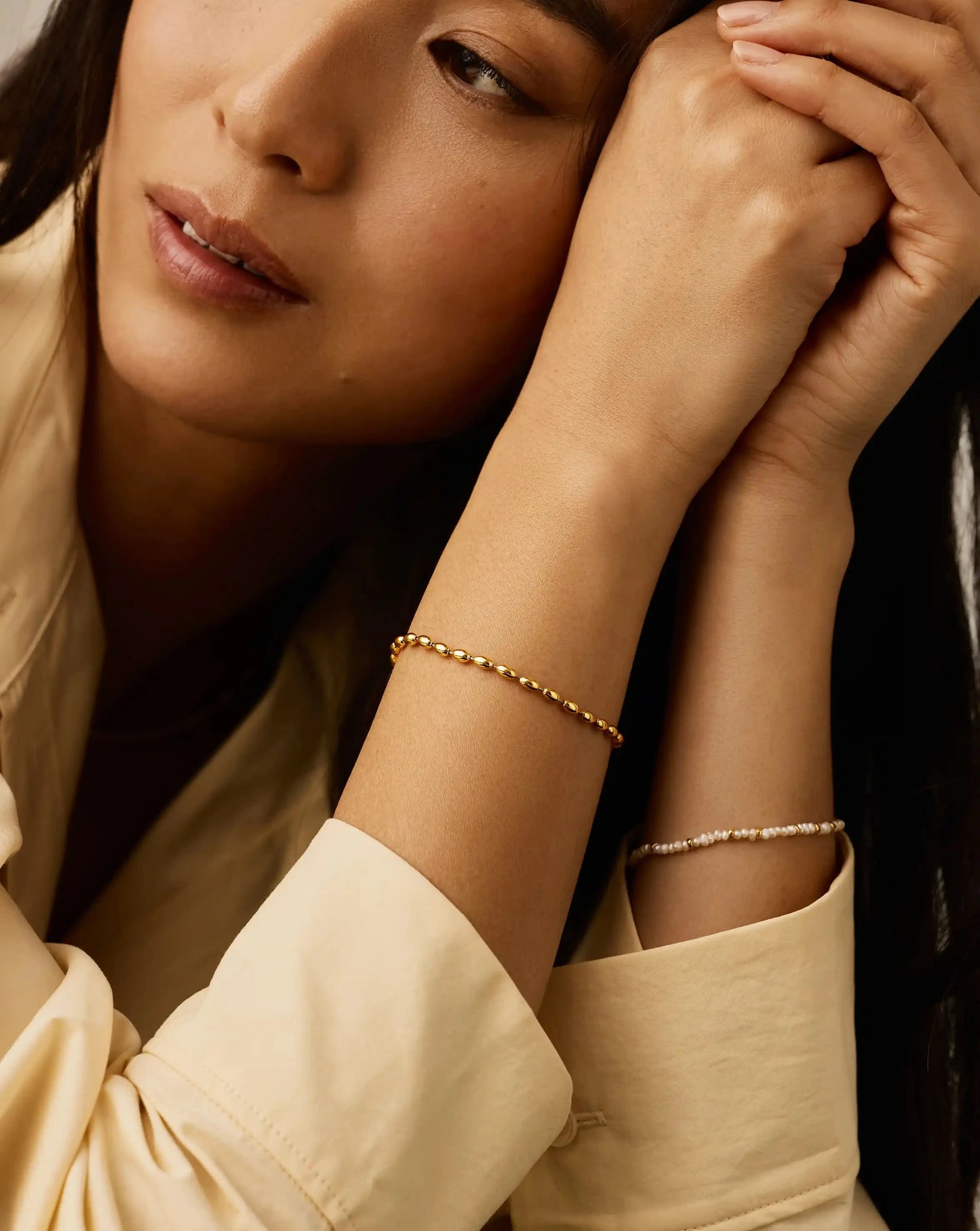 Molten Olive Chain Bracelet | 18ct Gold Plated Bracelets Missoma 