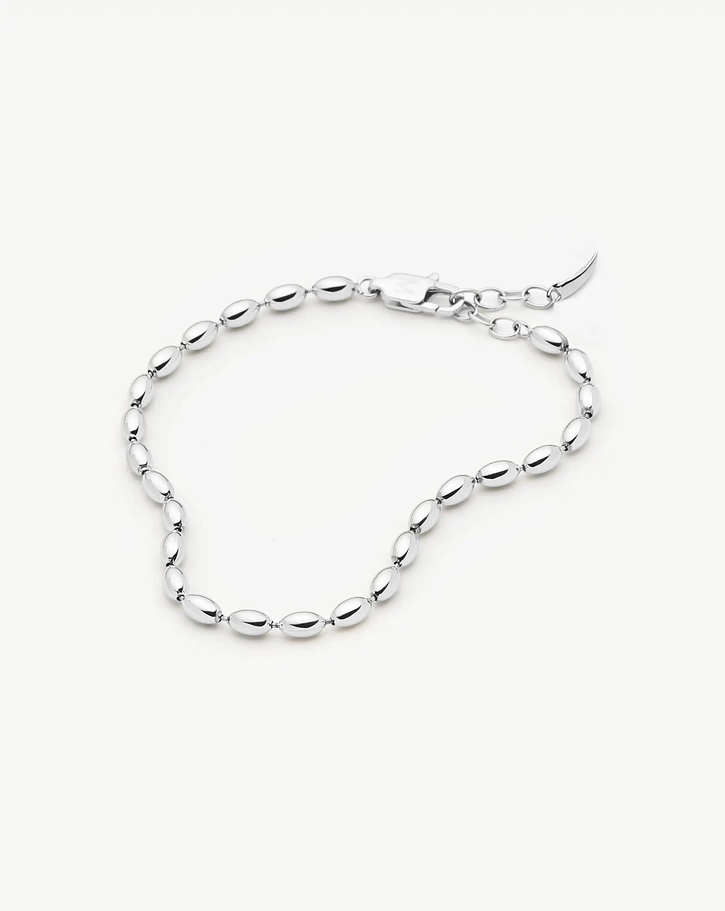 Molten Olive Chain Bracelet | Silver Plated Bracelets Missoma 