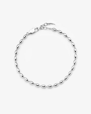 Molten Olive Chain Bracelet | Silver Plated Bracelets Missoma 