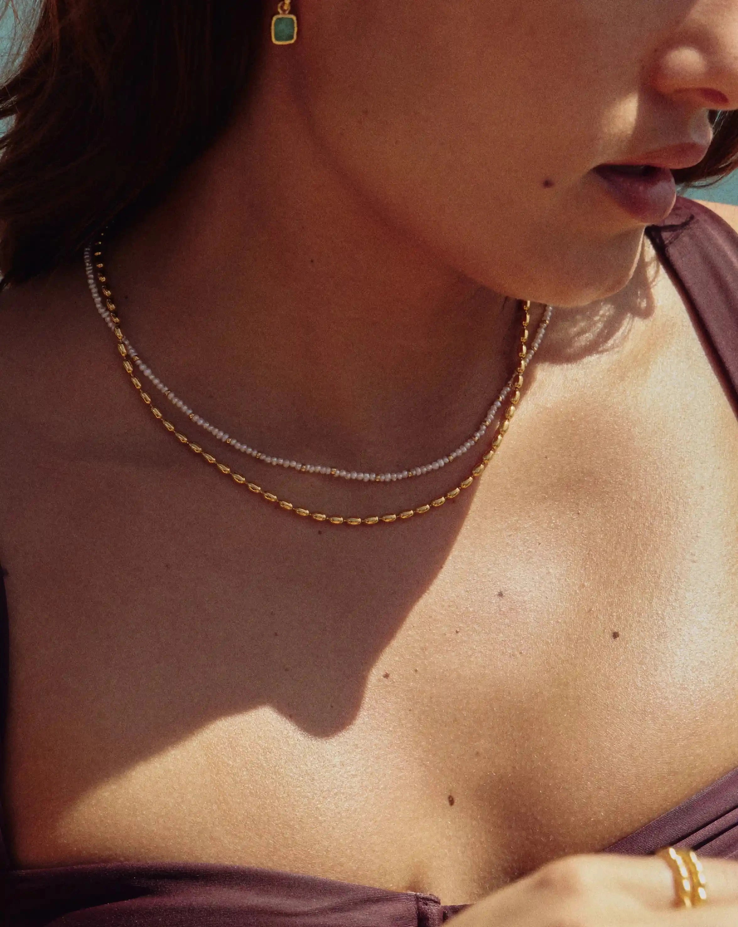 Molten Olive Chain Necklace | 18ct Gold Plated Necklaces Missoma 
