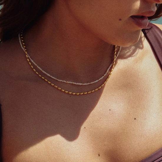 Molten Olive Chain Necklace | 18ct Gold Plated Necklaces Missoma 