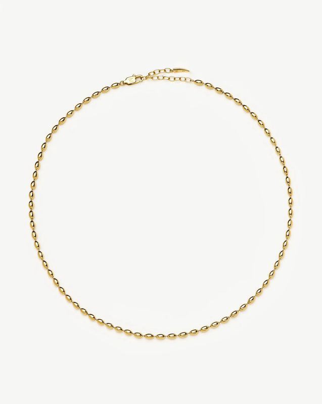 Molten Olive Chain Necklace | 18ct Gold Plated