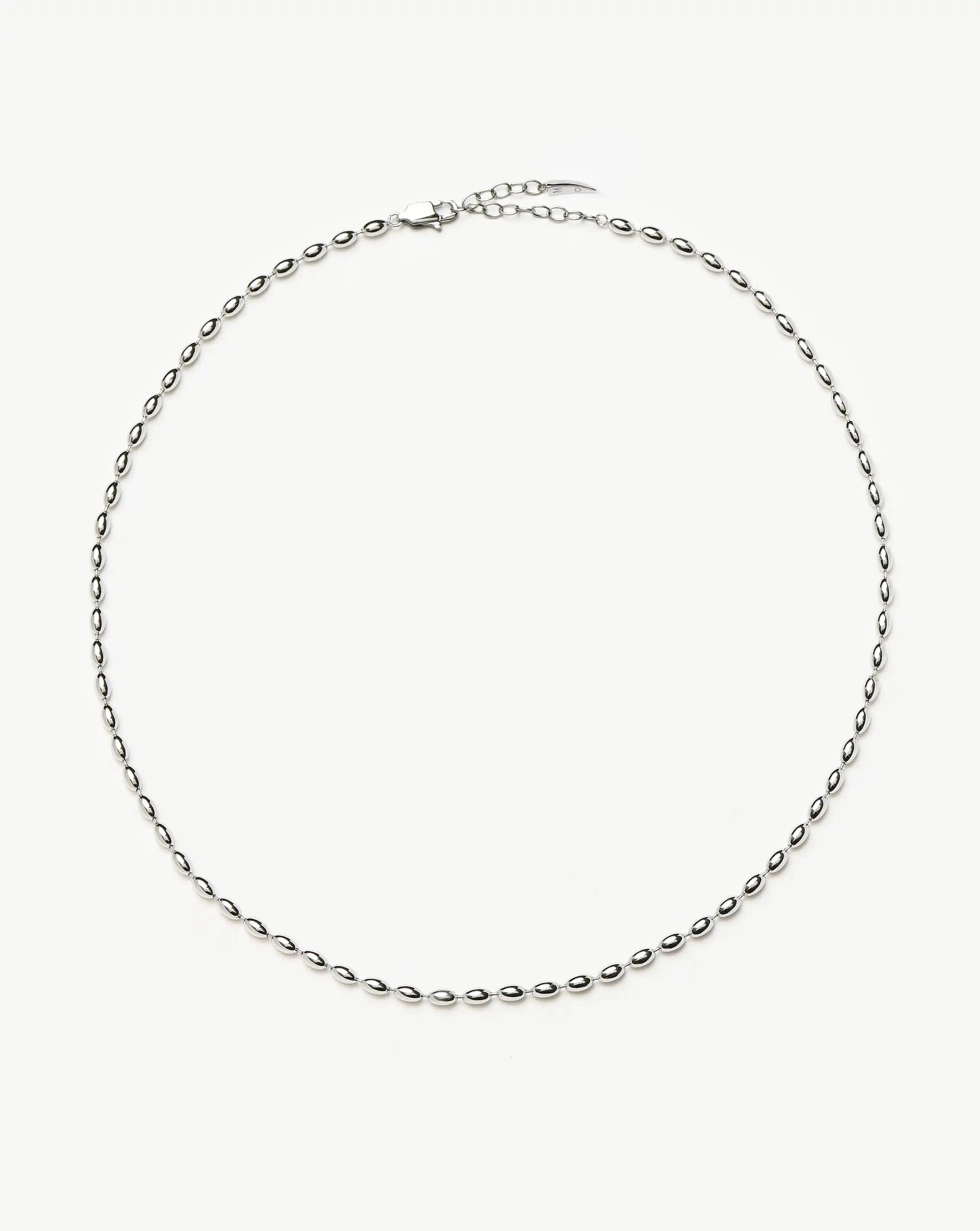 Molten Olive Chain Necklace | Silver Plated Necklaces Missoma 