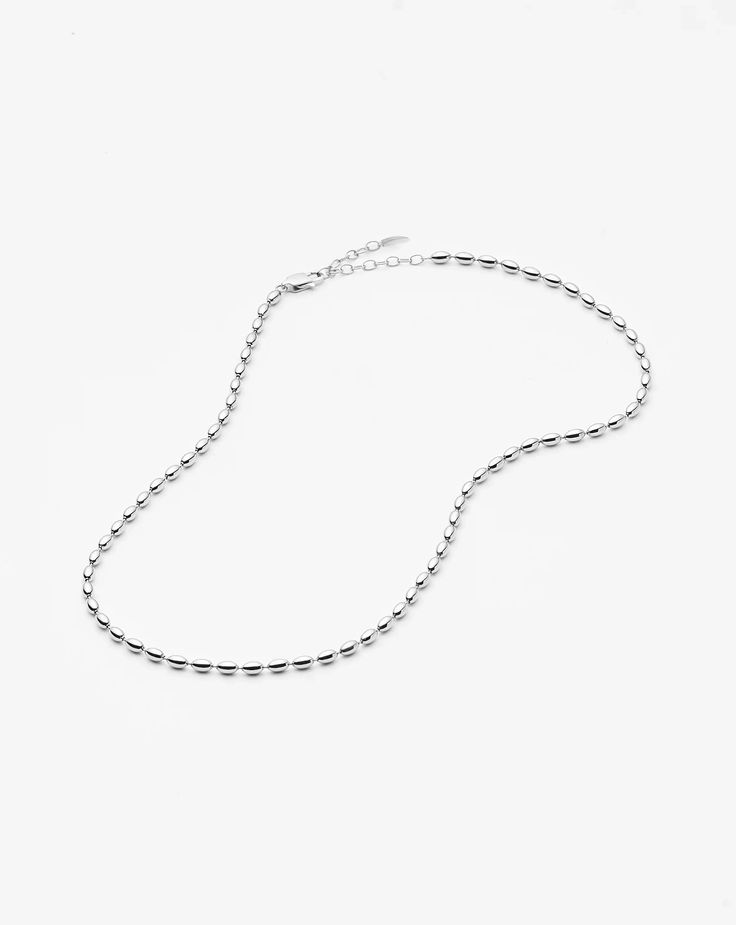 Molten Olive Chain Necklace | Silver Plated Necklaces Missoma 