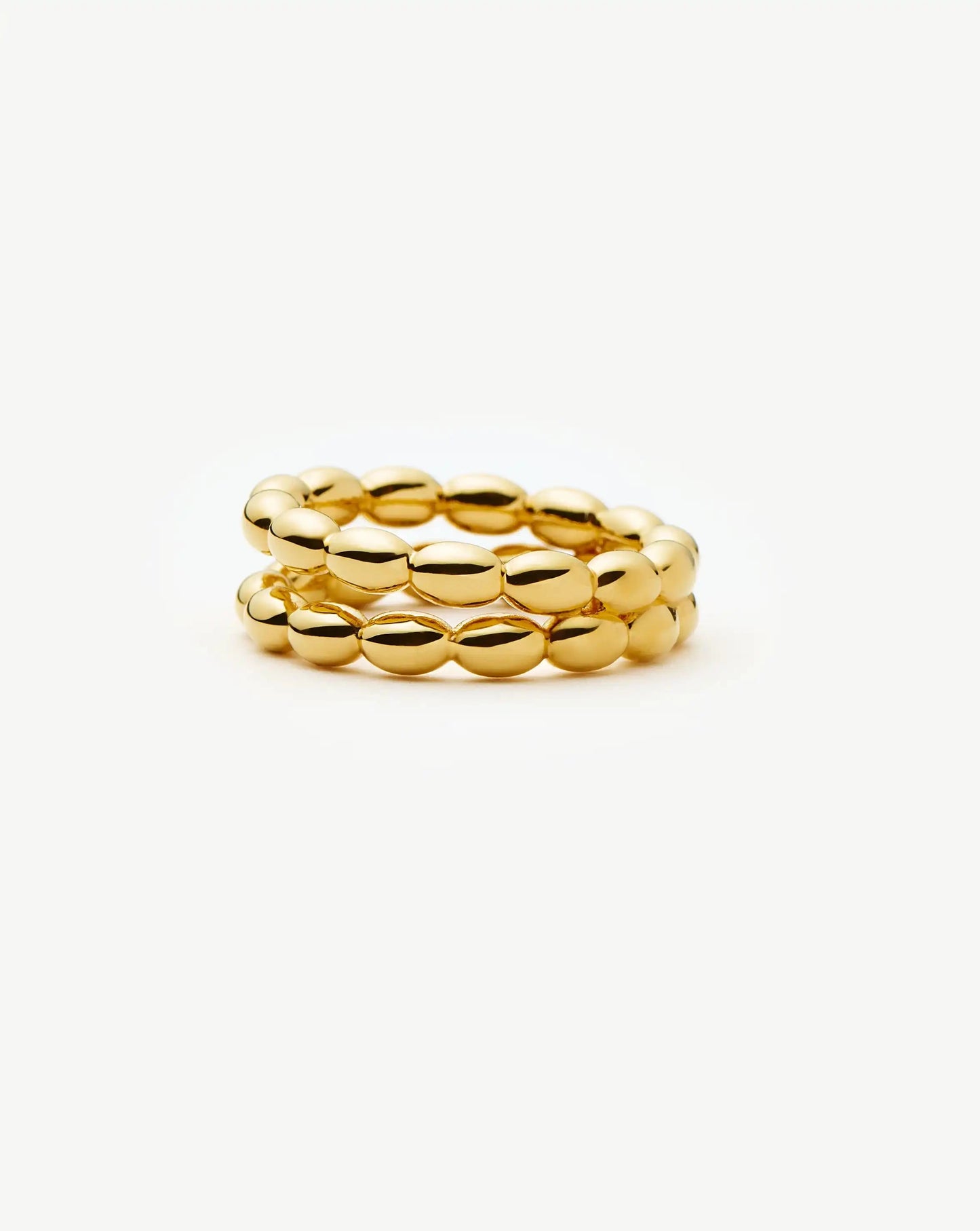 Molten Olive Stacked Ring | 18ct Gold Plated Rings Missoma 