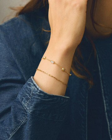 Molten Pavé Multi Charm Bracelet | 18ct Gold Plated/Cubic Zirconia Bracelets Missoma 