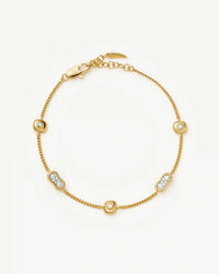 Molten Pavé Multi Charm Bracelet | 18ct Gold Plated/Cubic Zirconia Bracelets Missoma 