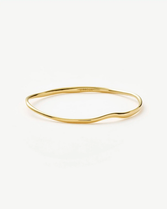 Molten Ripple Bangle | 18ct Gold Plated Bracelets Missoma 
