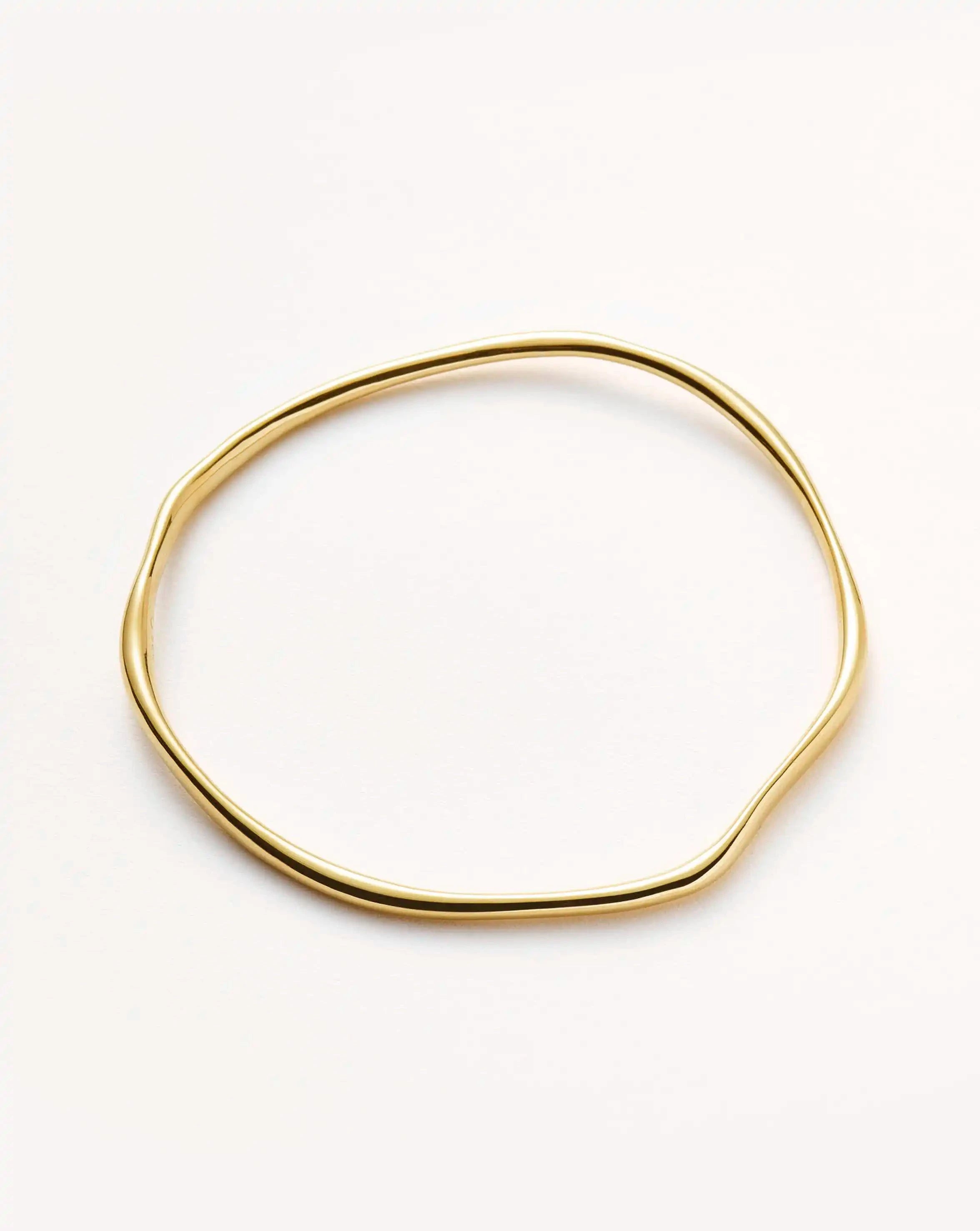 Molten Ripple Bangle | 18ct Gold Plated Bracelets Missoma 