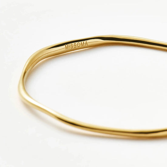 Molten Ripple Bangle | 18ct Gold Vermeil Bracelets Missoma 