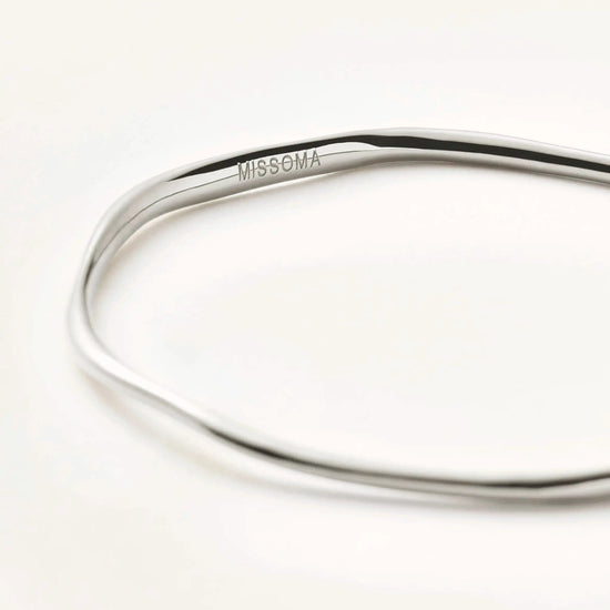 Molten Ripple Bangle | Silver Plated Bracelets Missoma 