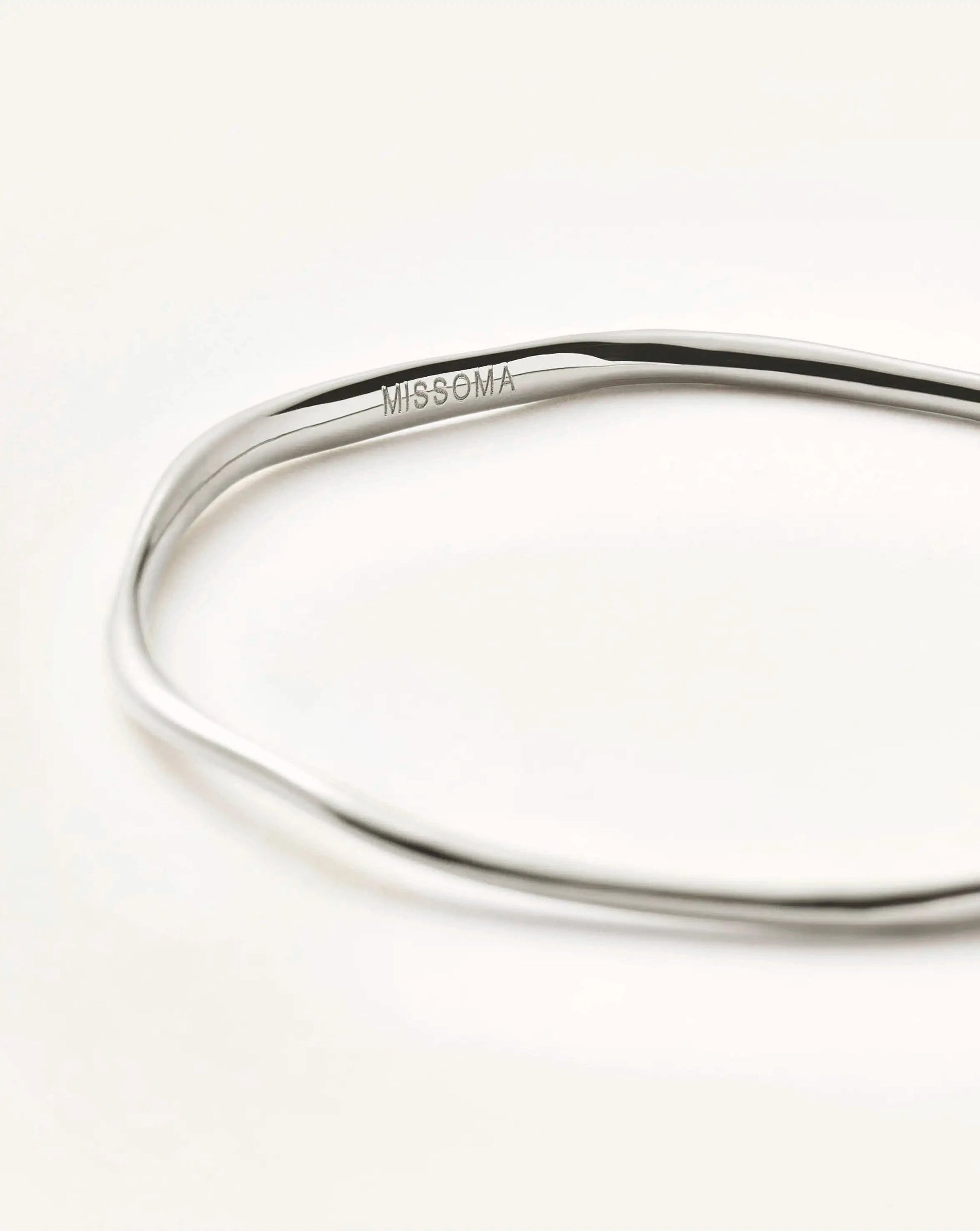 Molten Ripple Bangle | Silver Plated Bracelets Missoma 