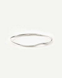 Molten Ripple Bangle | Silver Plated Bracelets Missoma 