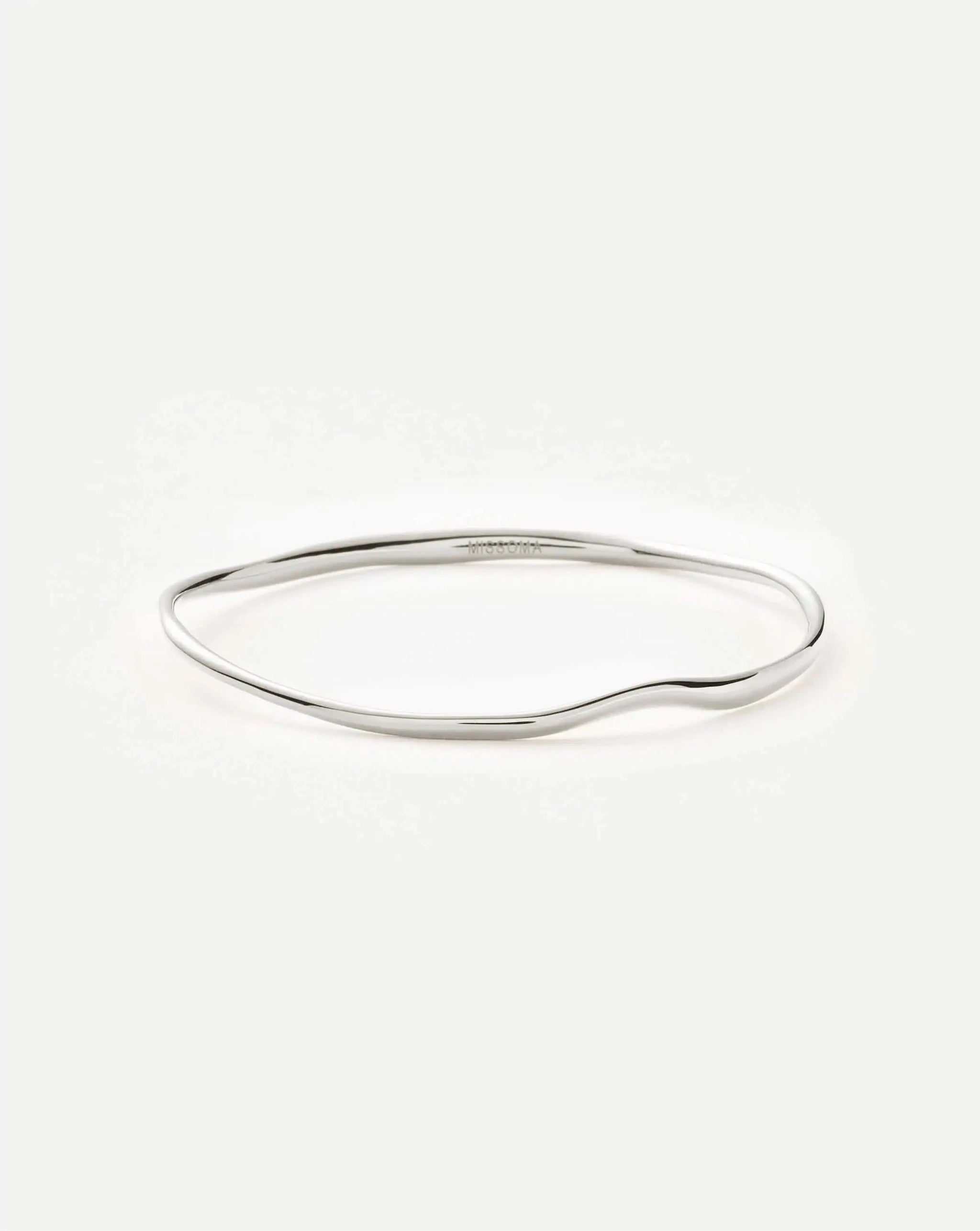 Molten Ripple Bangle | Silver Plated Bracelets Missoma 