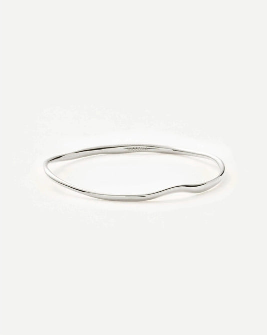 Molten Ripple Bangle | Silver Plated Bracelets Missoma 