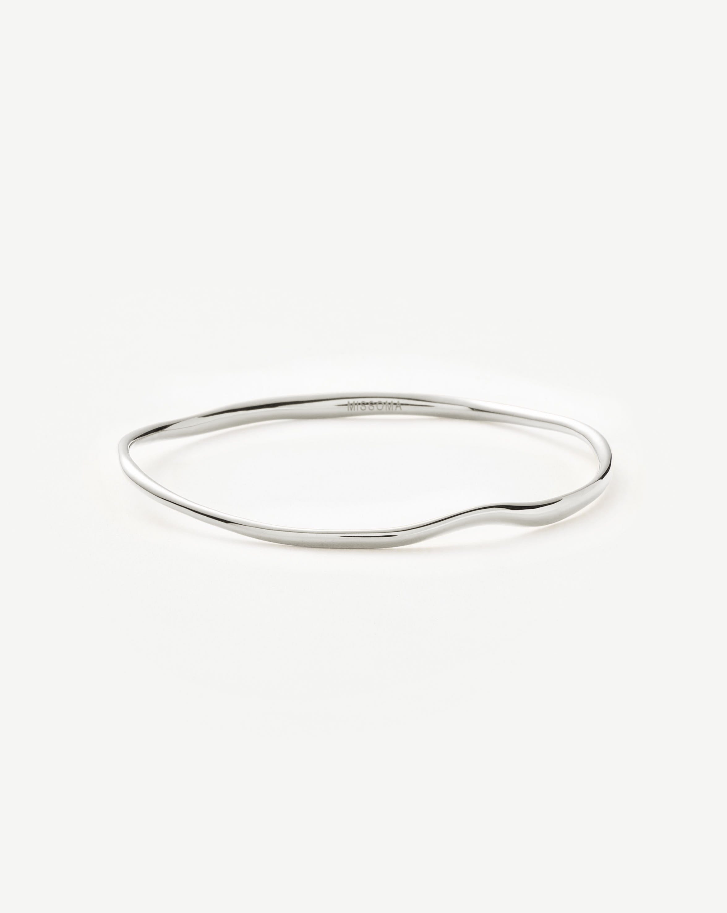 Molten Ripple Bangle - Silver | Missoma UK