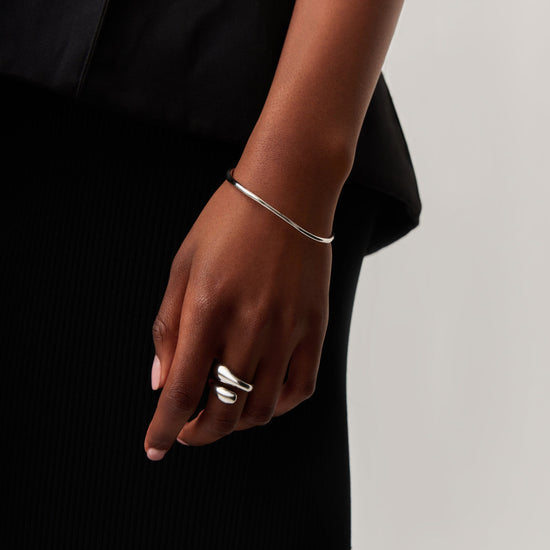 Molten Ripple Bangle | Sterling Silver Bracelets Missoma 