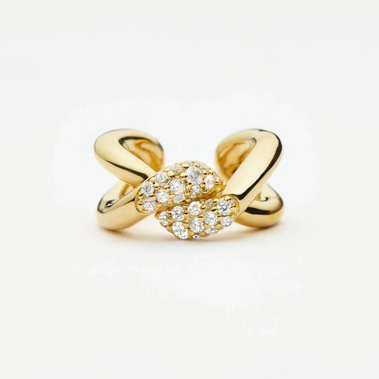 Molten Snow Ear Cuff | 18ct Gold Plated/Cubic Zirconia Earrings Missoma 