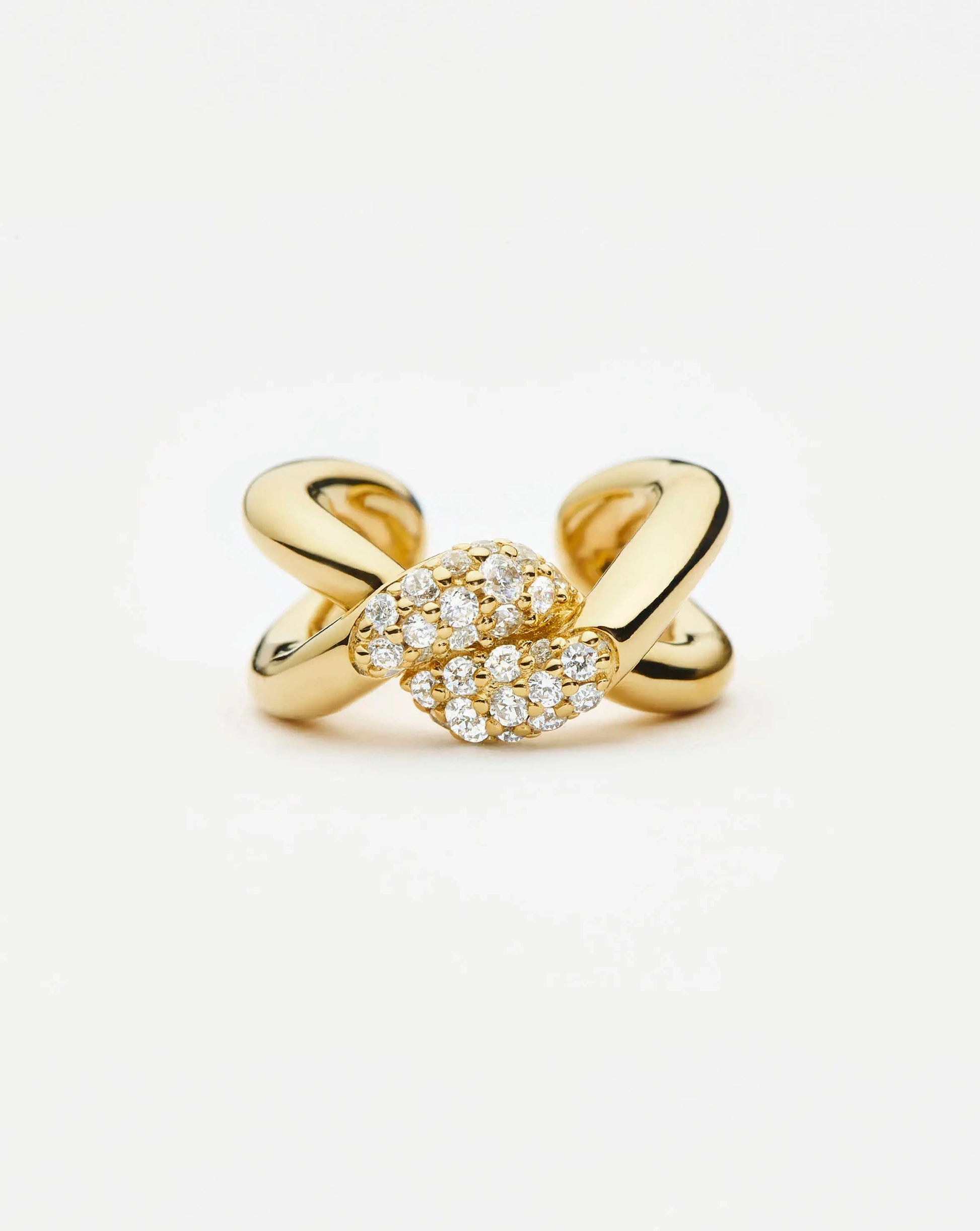 Molten Snow Ear Cuff | 18ct Gold Plated/Cubic Zirconia Earrings Missoma 