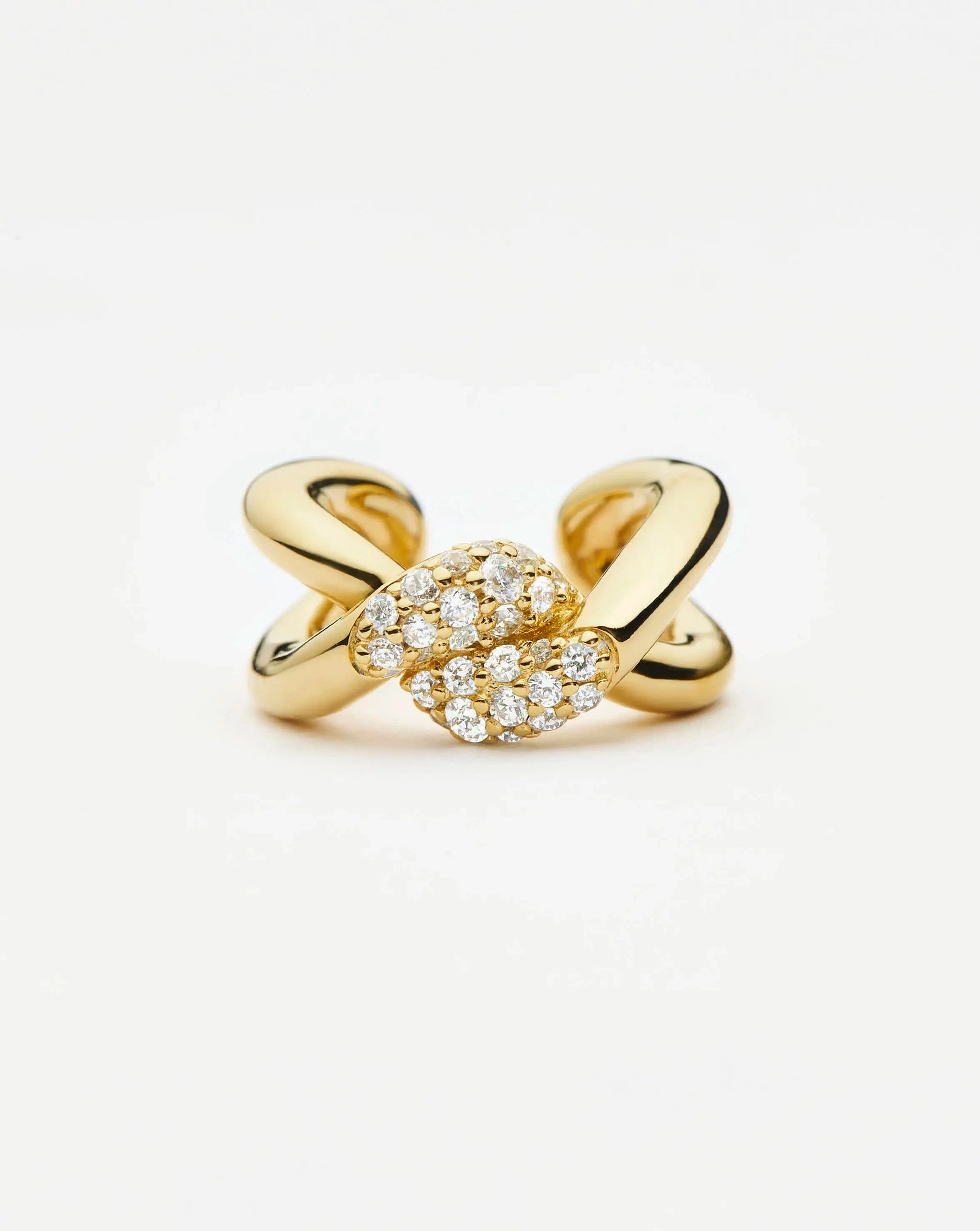 Molten Snow Ear Cuff | 18ct Gold Plated/Cubic Zirconia Earrings Missoma 