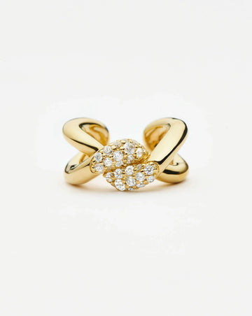 Molten Snow Ear Cuff | 18ct Gold Plated/Cubic Zirconia Earrings Missoma 