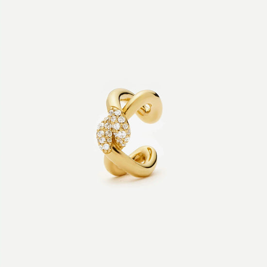 Molten Snow Ear Cuff | 18ct Gold Plated/Cubic Zirconia Earrings Missoma 