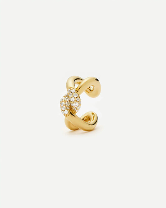 Molten Snow Ear Cuff | 18ct Gold Plated/Cubic Zirconia Earrings Missoma 