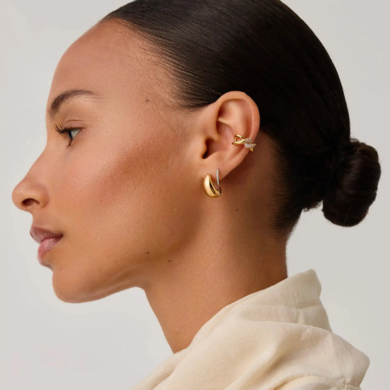 Molten Snow Ear Cuff | 18ct Gold Plated/Cubic Zirconia Earrings Missoma 