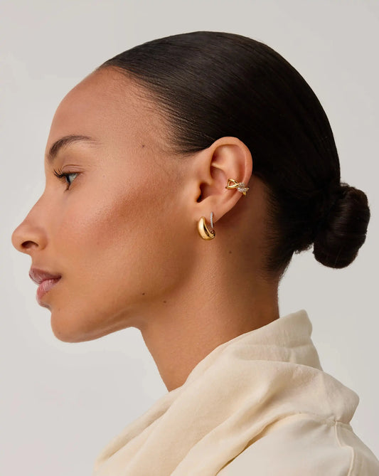 Molten Snow Ear Cuff | 18ct Gold Plated/Cubic Zirconia Earrings Missoma 