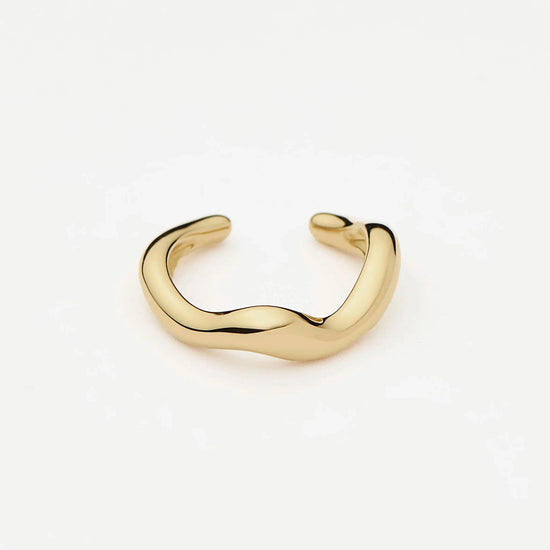 Molten Snow Fine Ear Cuff | 14ct Solid Gold Earrings Missoma 