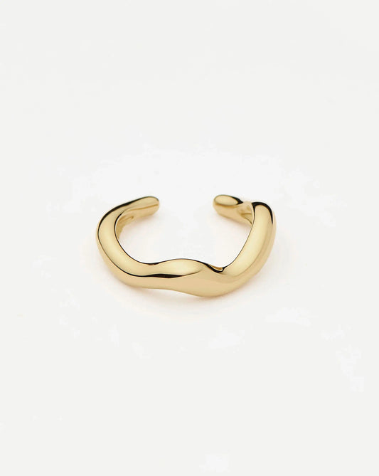 Molten Snow Fine Ear Cuff | 14ct Solid Gold Earrings Missoma 
