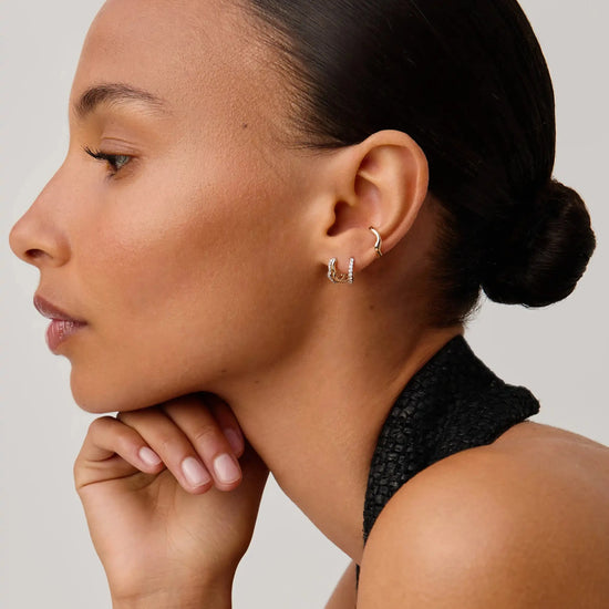 Molten Snow Fine Ear Cuff | 14ct Solid Gold Earrings Missoma 