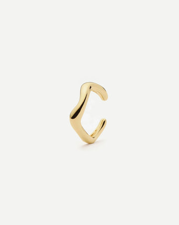 Molten Snow Fine Ear Cuff | 14ct Solid Gold Earrings Missoma 