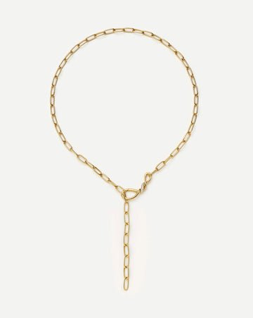 Molten Snow Paperclip Chain Necklace | 18ct Gold Plated/Cubic Zirconia Necklaces Missoma 