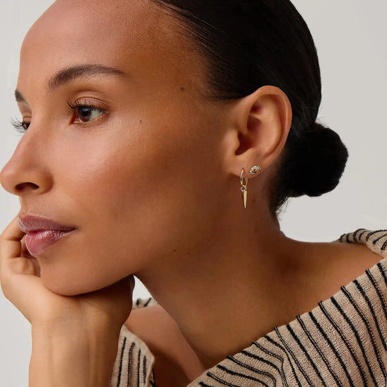 Molten Snow Stud Earrings | 18ct Gold Vermeil/Cubic Zirconia Earrings Missoma 