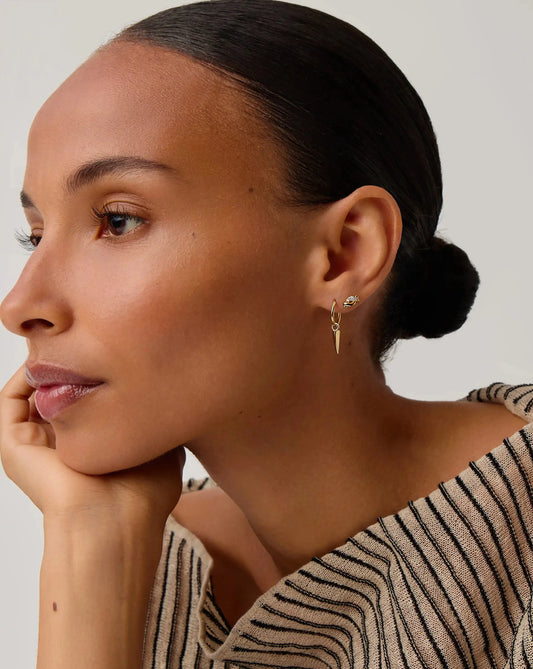 Molten Snow Stud Earrings | 18ct Gold Vermeil/Cubic Zirconia Earrings Missoma 