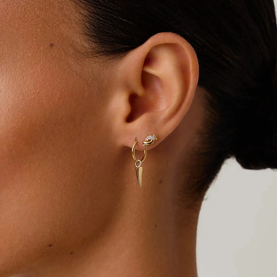 Molten Snow Stud Earrings | 18ct Gold Vermeil/Cubic Zirconia Earrings Missoma 