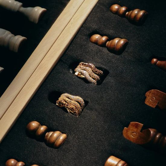 Molten Snow Triple Pavé Small Hoop Earrings | 18ct Gold Plated/Cubic Zirconia Earrings Missoma 